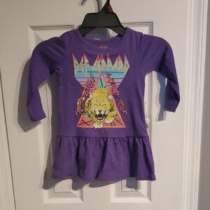 Def Leppard Kids Purple Long Sleeve Tee